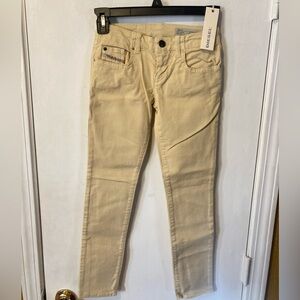 Diesel youth girls size 8y gold Swarovski elements super slim skinny jeans 22x23